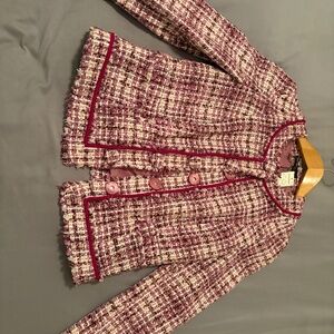 Express Pink White Tweed Jacket